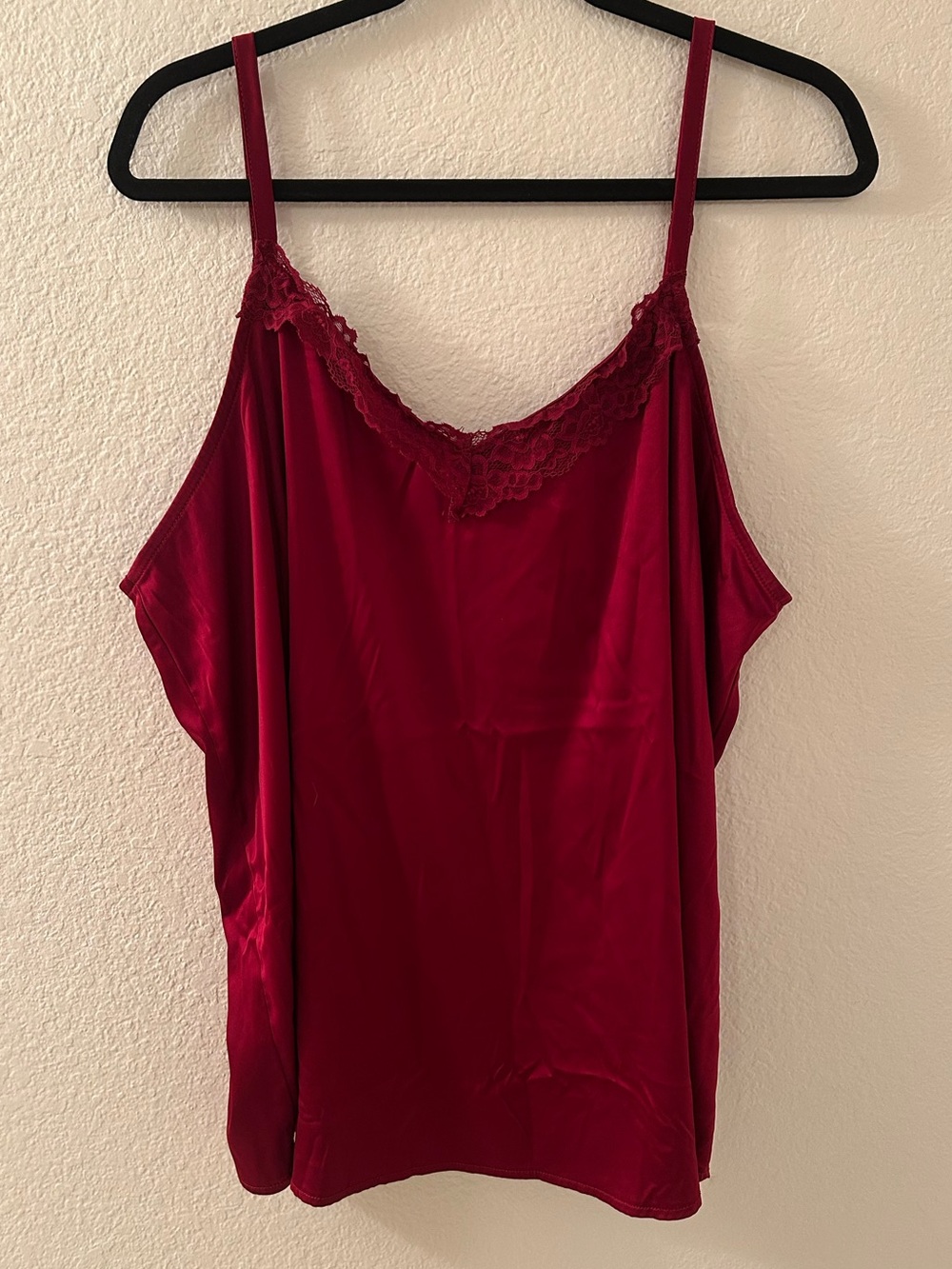 torrid Red Satin Lace-Trim Camisole and Pants Pajama Set